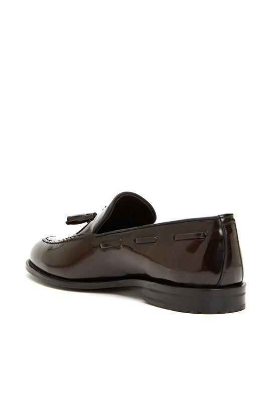 Bordo Püsküllü Erkek Deri Loafer
