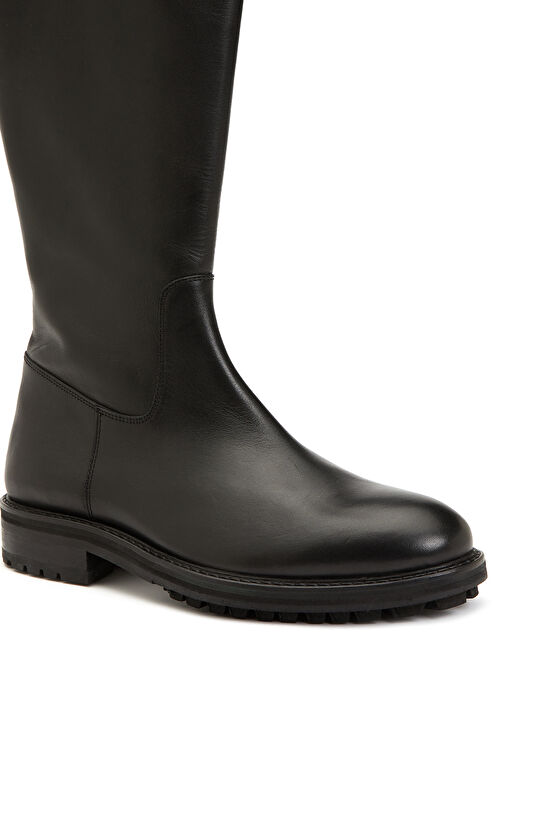 Siyah Kadın Deri Çizme