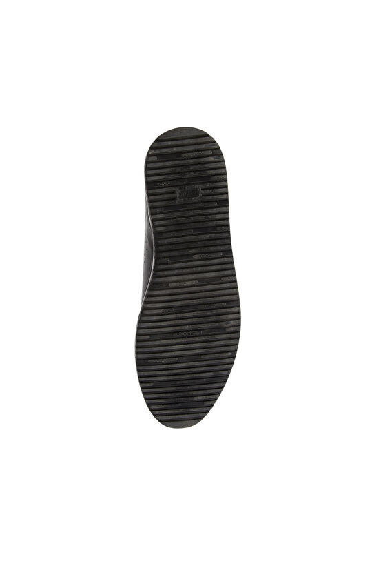 Siyah Bağcıklı Erkek Deri Sneaker Ayakkabı