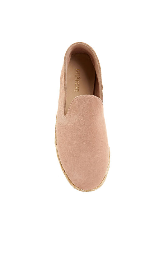 Pudra Kadın Süet Deri Espadril