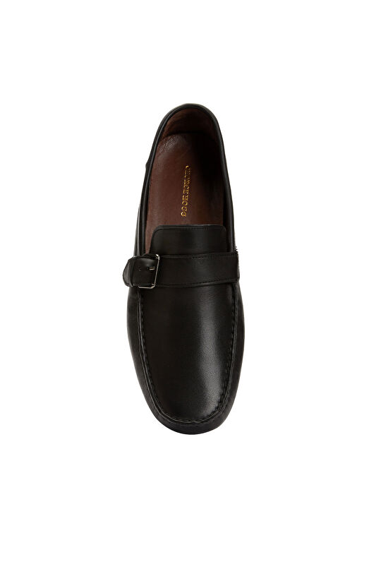 Siyah Deri Loafer