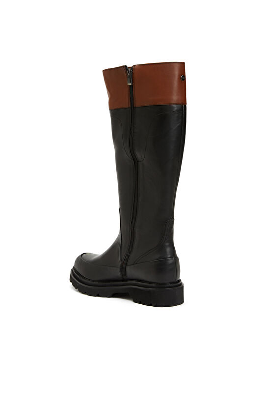 Siyah Kadın Deri Çizme