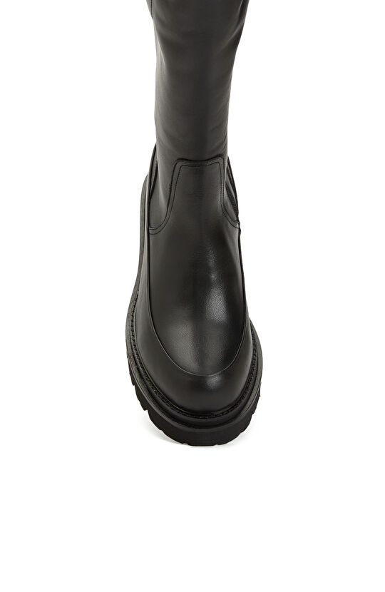 Siyah Kadın Deri Çizme