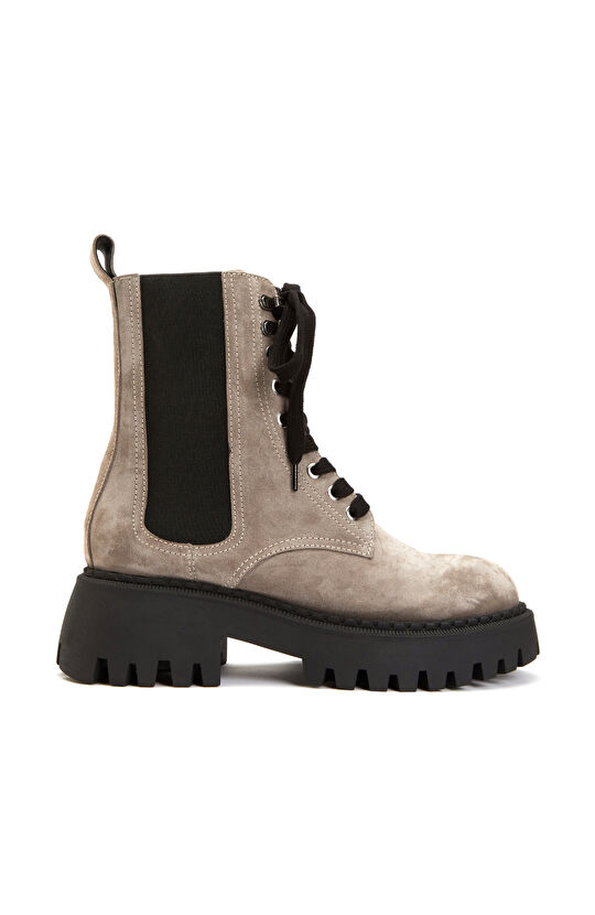 Kadın Süet Deri Vizon Bot