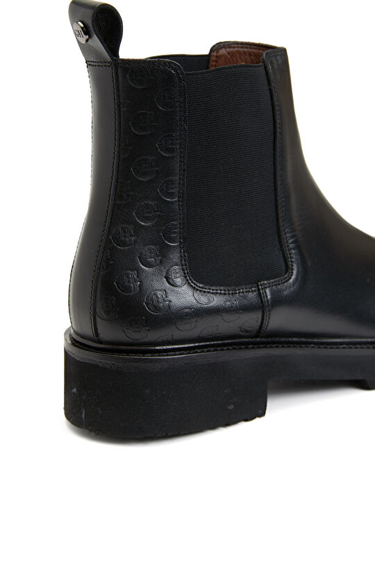 Siyah Kadın Deri Chelsea Bot