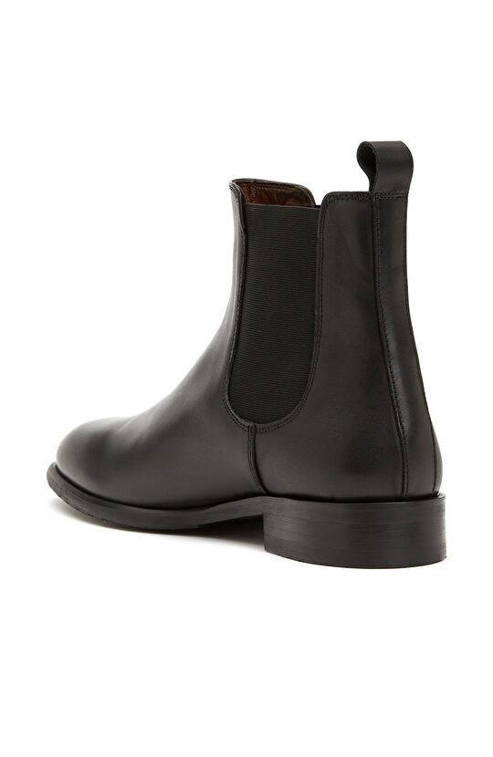 Siyah Kadın Deri Chelsea Bot