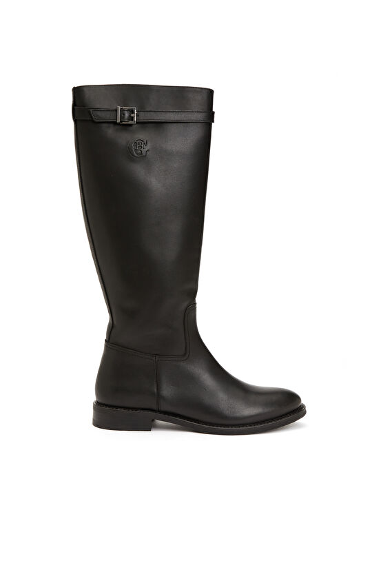 Siyah Kadın Deri Çizme