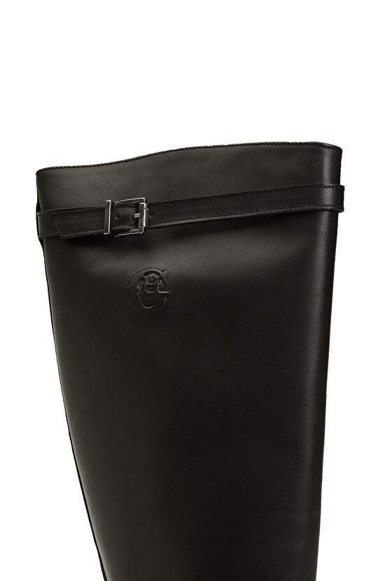 Siyah Kadın Deri Çizme