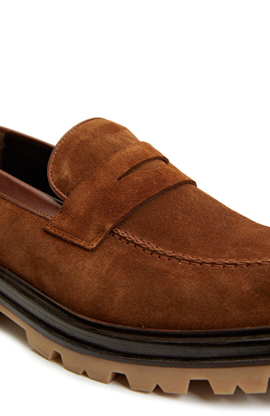 Taba Erkek Süet Deri Loafer