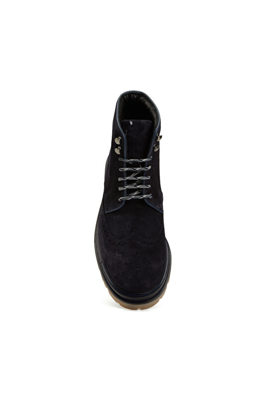 Lacivert Erkek Süet Deri Bot