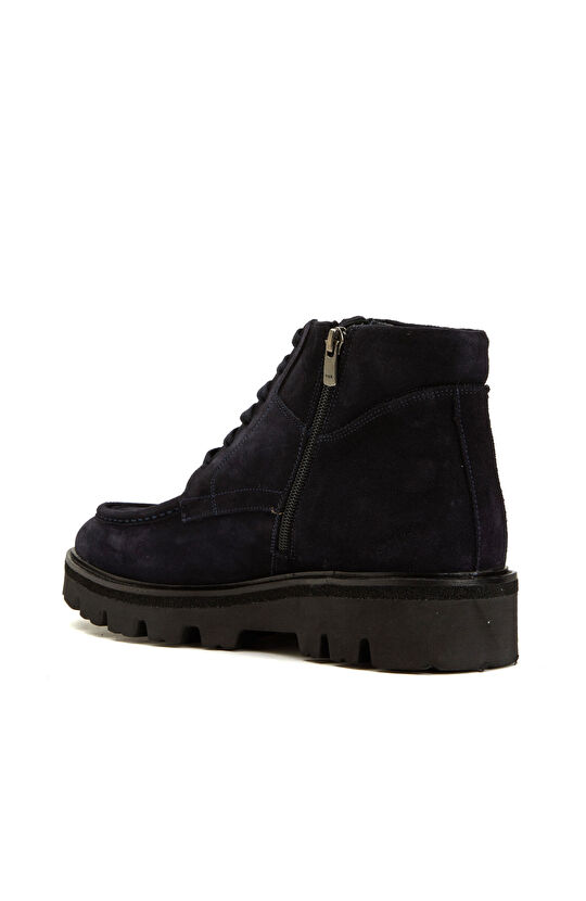 Navy Blue Men's Suede Leather Boot