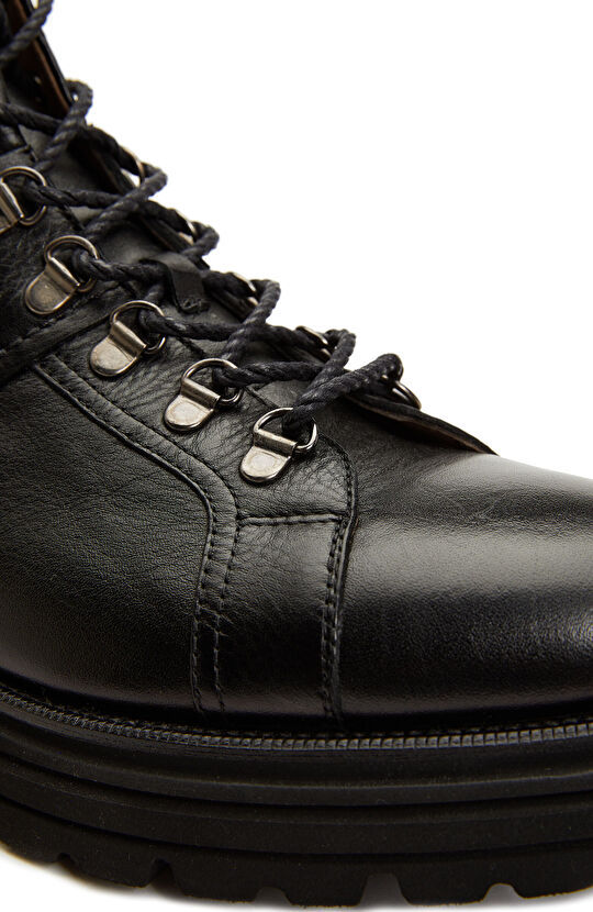 Siyah Erkek Outdoor Deri Bot