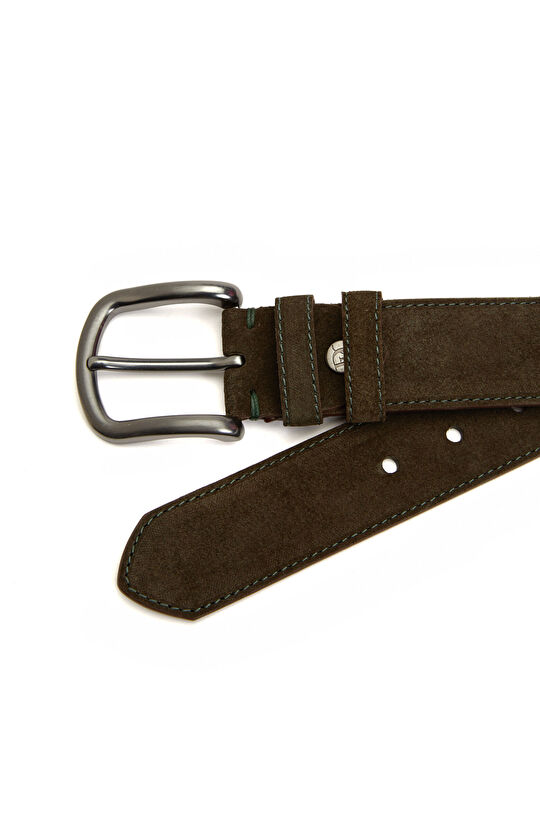 Haki Erkek Deri Kemer