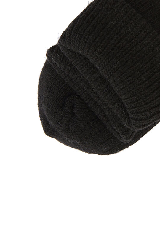 Siyah Pamuklu Kadın Soket Çorap