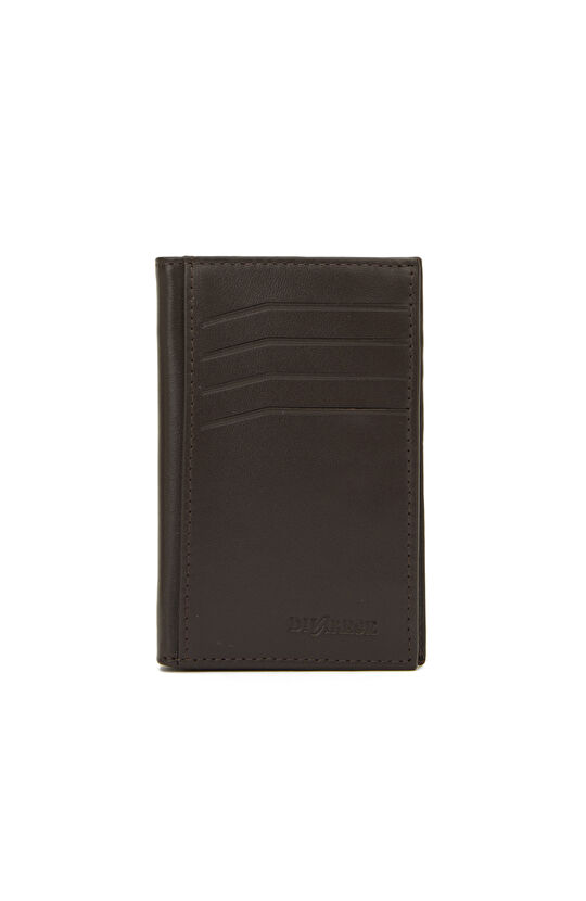 Kahverenti Çıtçıtlı Erkek Deri Cüzdan