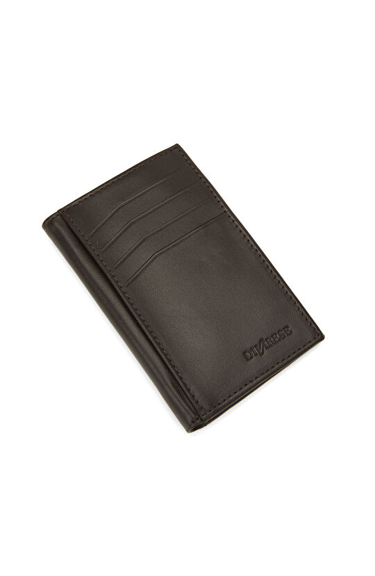 Kahverenti Çıtçıtlı Erkek Deri Cüzdan