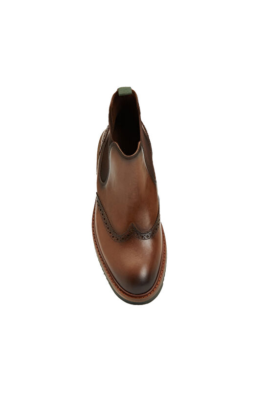 Kahverengi Erkek Deri Chelsea Bot