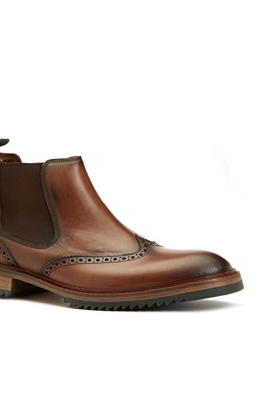 Kahverengi Erkek Deri Chelsea Bot