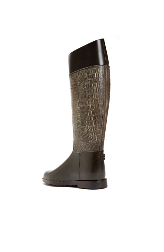 Kahverengi Kadın Yağmur Çizmesi