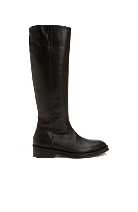 Siyah Kadın Deri Çizme