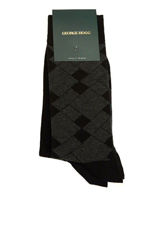 Siyah Antrasit Erkek Çorap Seti