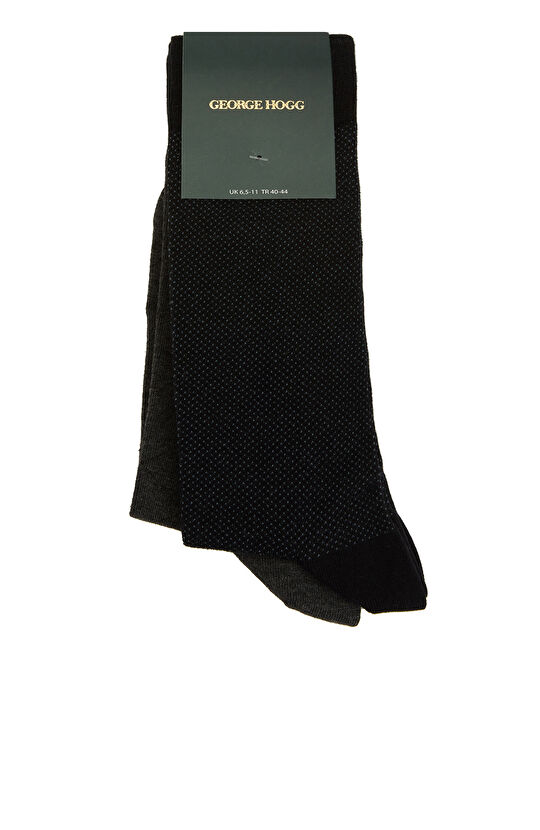 Gri Lacivert Erkek Çorap Seti