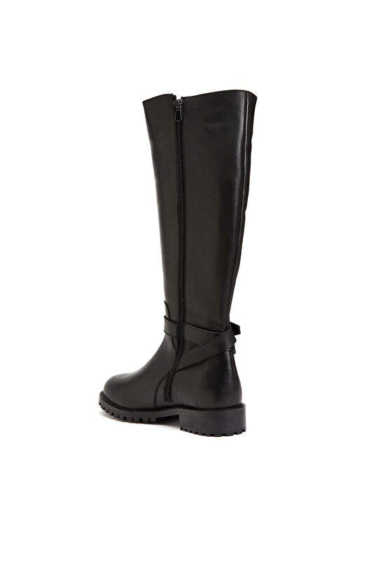 Siyah Kadın Deri Çizme