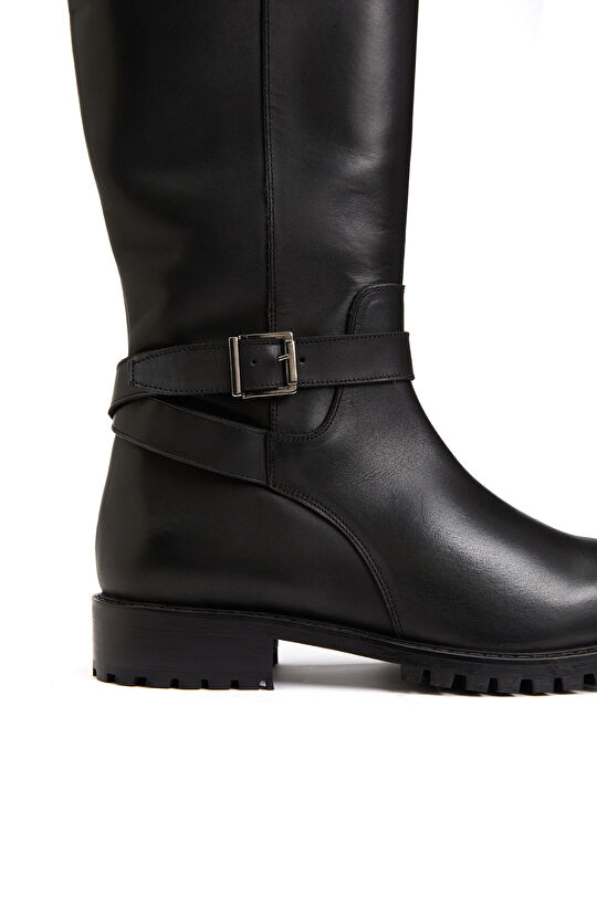 Siyah Kadın Deri Çizme