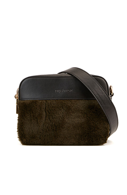 Siyah Kadın Deri Postacı Çantası