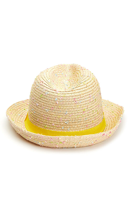 Ekru Kadın Hasır Şapka