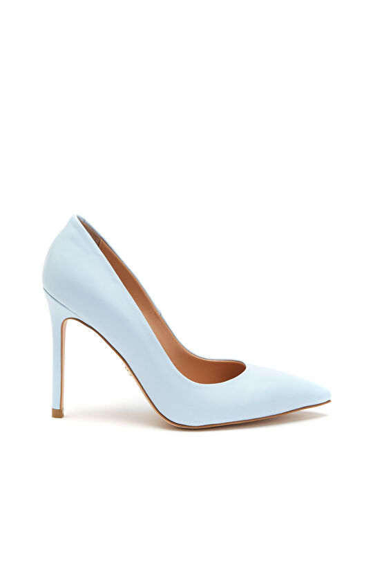 Buz Mavisi Kadın Deri Stiletto