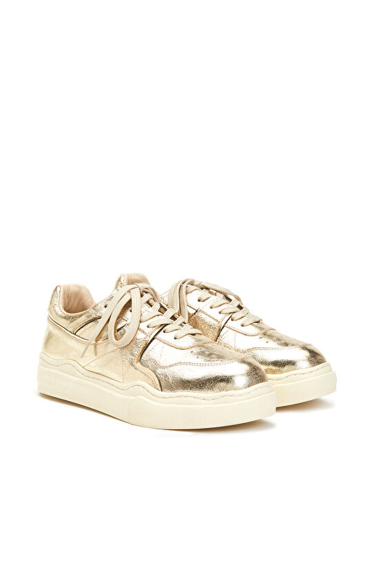 Gold Kadın Deri Sneaker