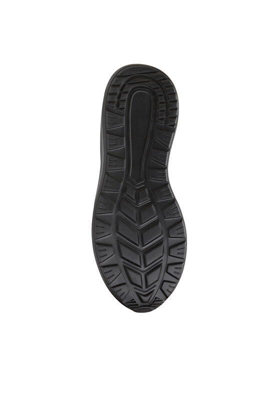 Siyah Erkek Deri Bağcıklı Sneaker