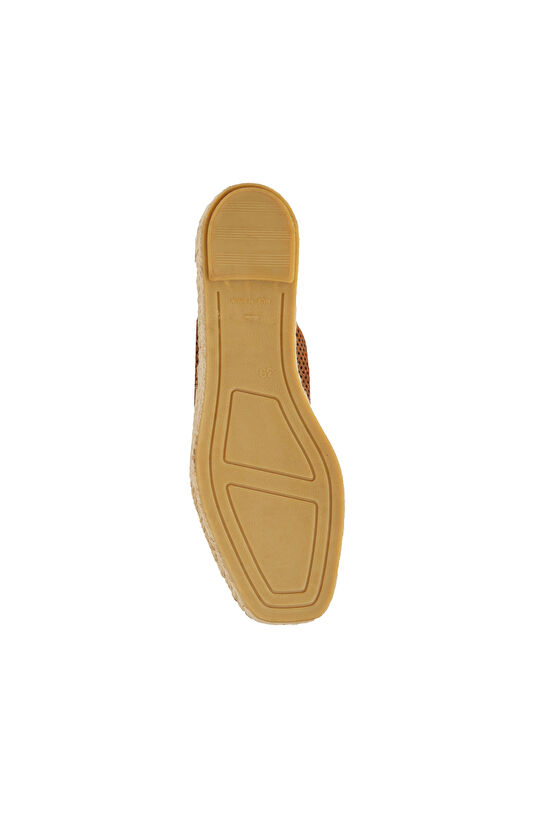 Taba Kadın Bağcıklı Süet Espadril 