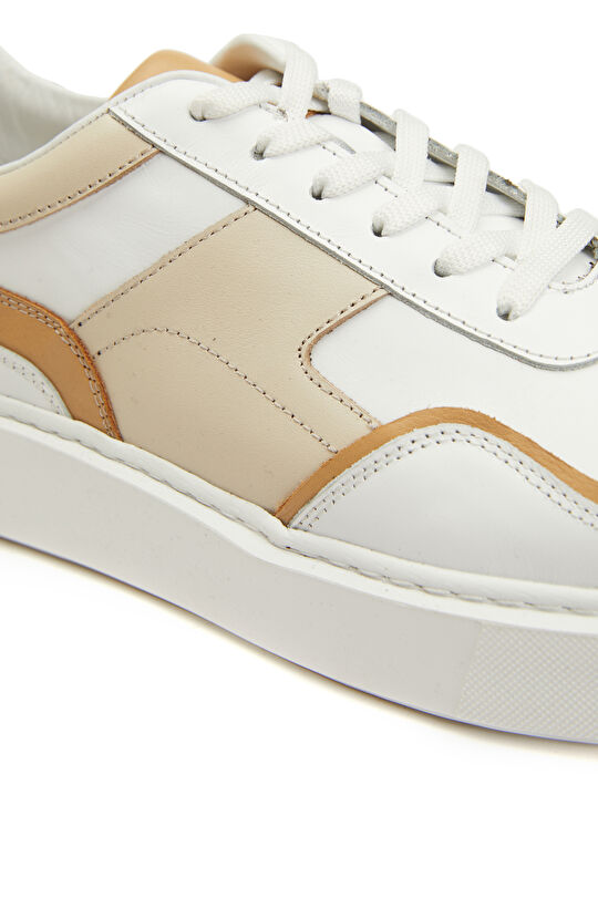 Beyaz Erkek Deri Sneaker