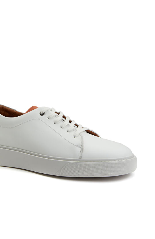 Beyaz Erkek Deri Sneaker