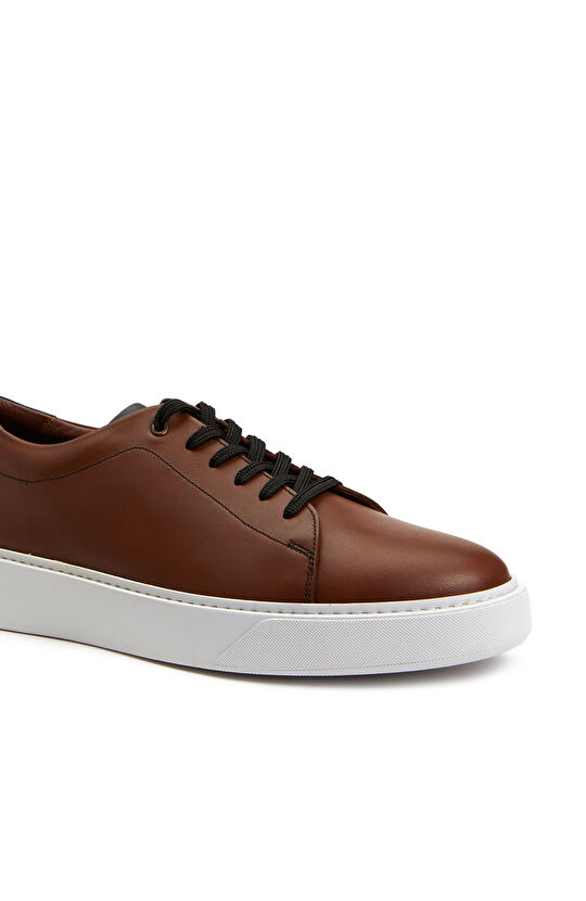 Kahverengi Erkek Deri Sneaker
