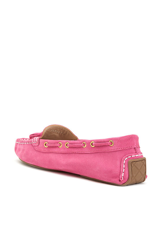 Fuşya Kadın Süet Loafer