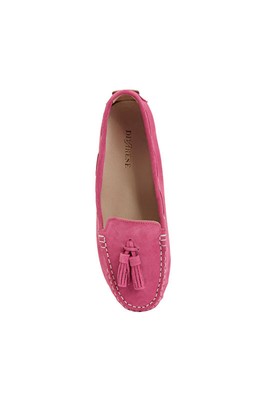 Fuşya Kadın Süet Loafer