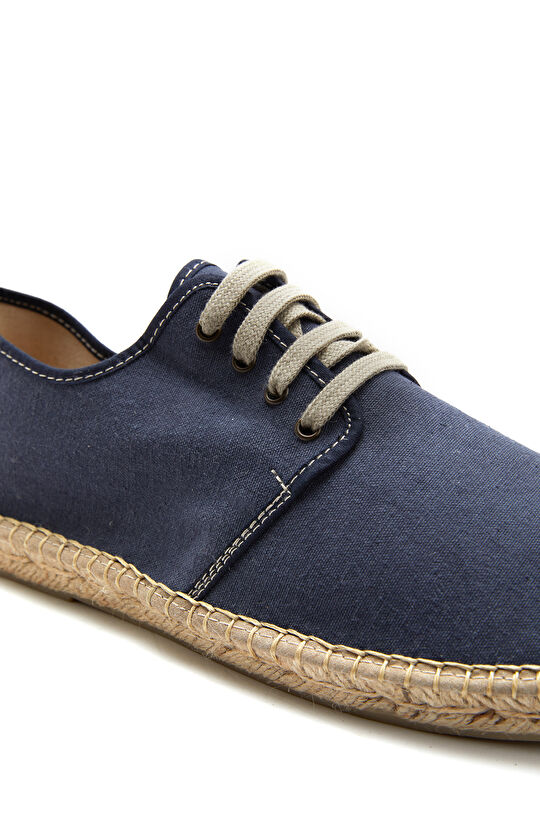 Lacivert Hasır Şeritli Erkek Espadril