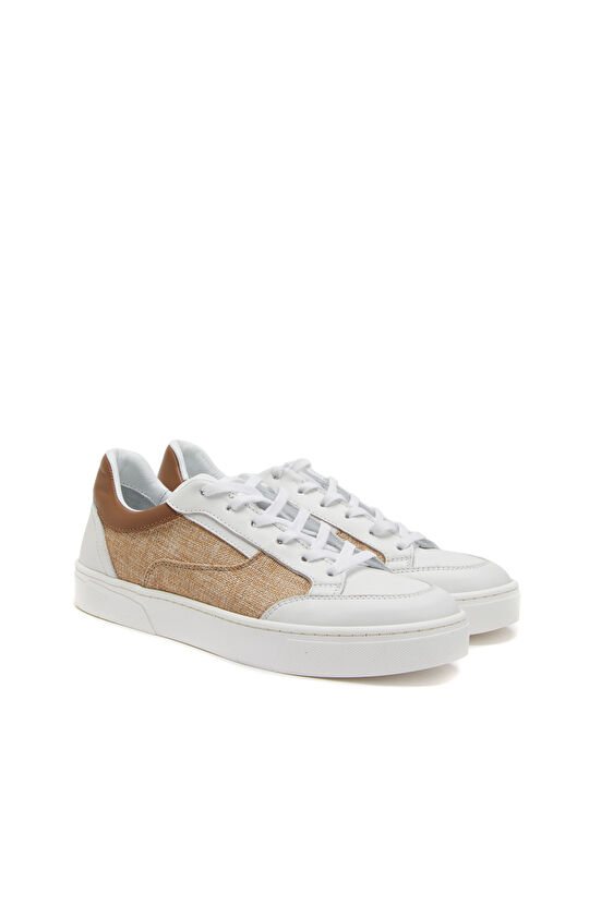 Beyaz Kadın Deri Sneaker