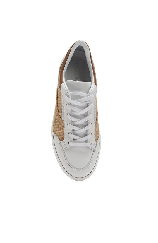 Beyaz Kadın Deri Sneaker