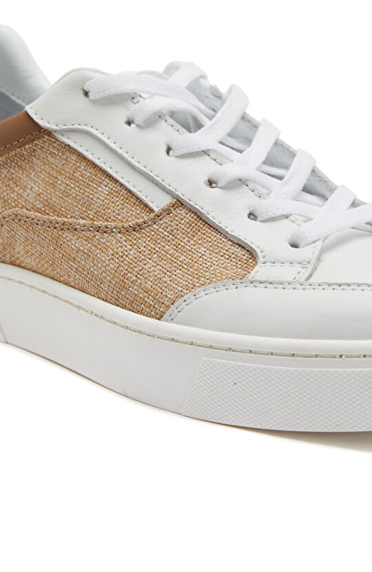 Beyaz Kadın Deri Sneaker