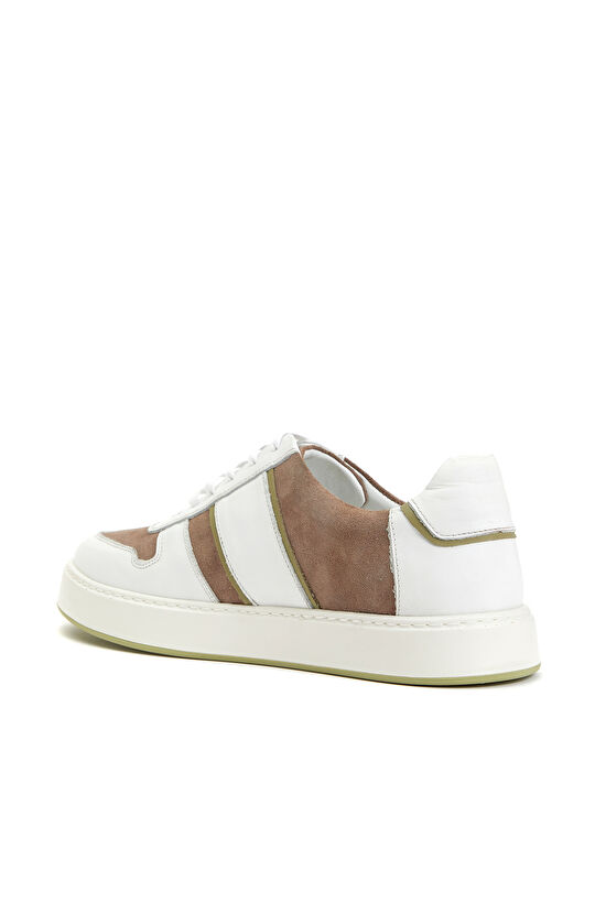 Beyaz Bej Erkek Deri Ayakkabı