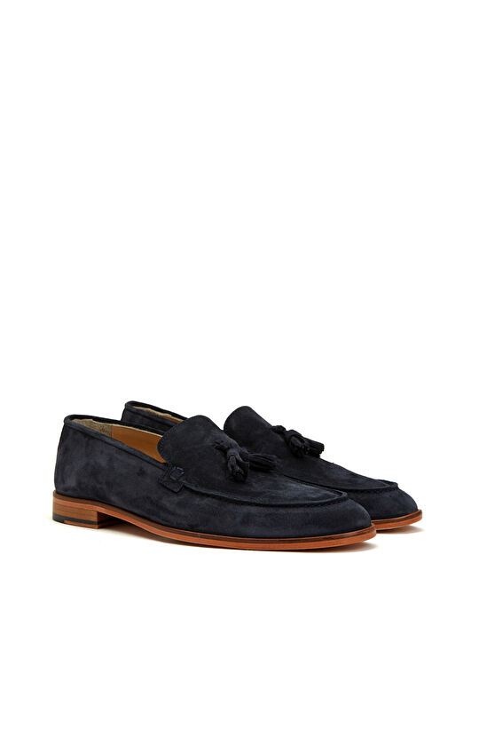 Lacivert Erkek Süet Loafer