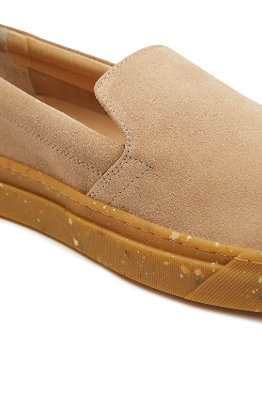 Bej Erkek Süet Loafer