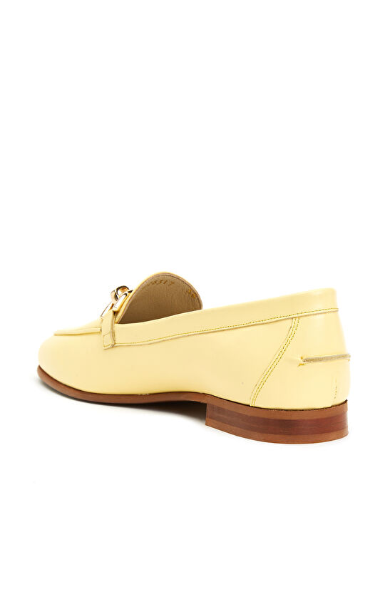 Sarı Kadın Deri Loafer