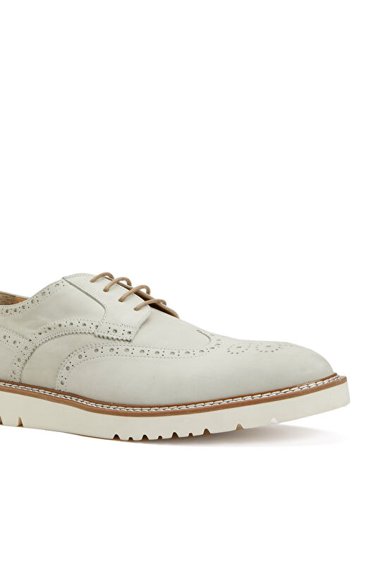 Açık Gri Erkek Süet Deri Ayakkabı