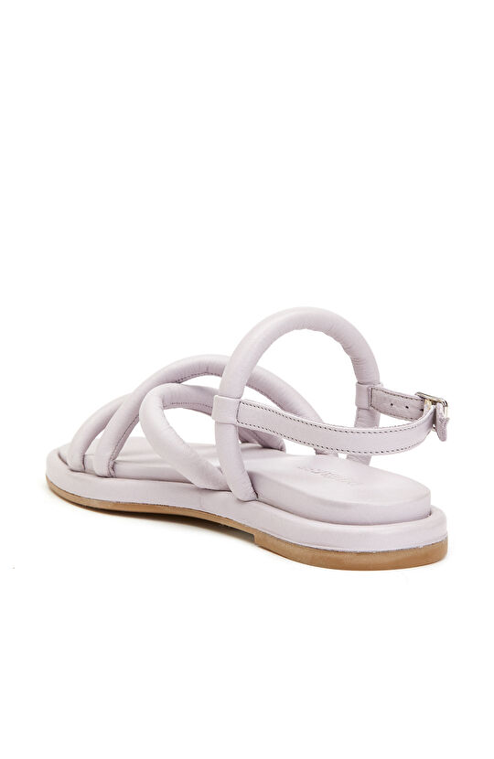 Lila Kadın Deri Sandalet