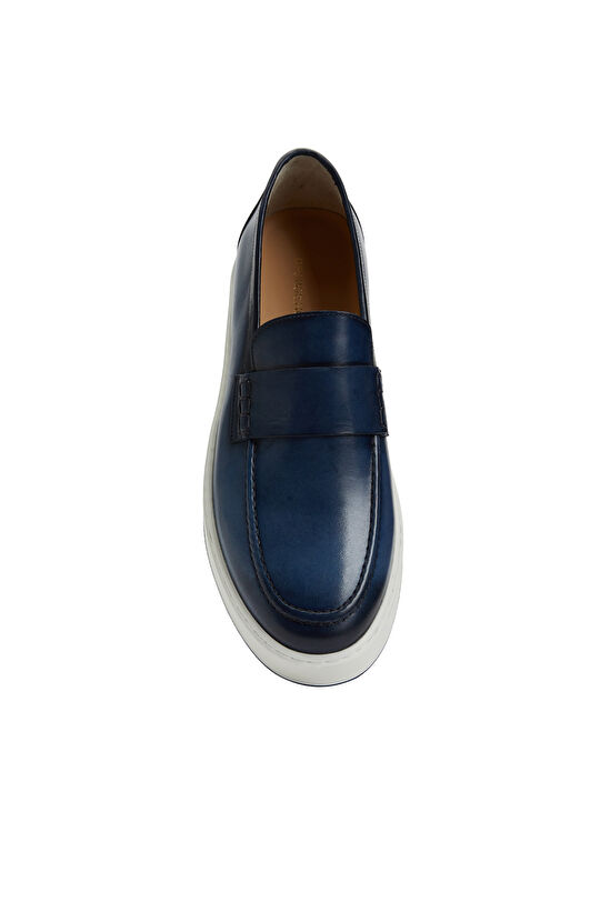 Lacivert Erkek Deri Loafer Ayakkabı